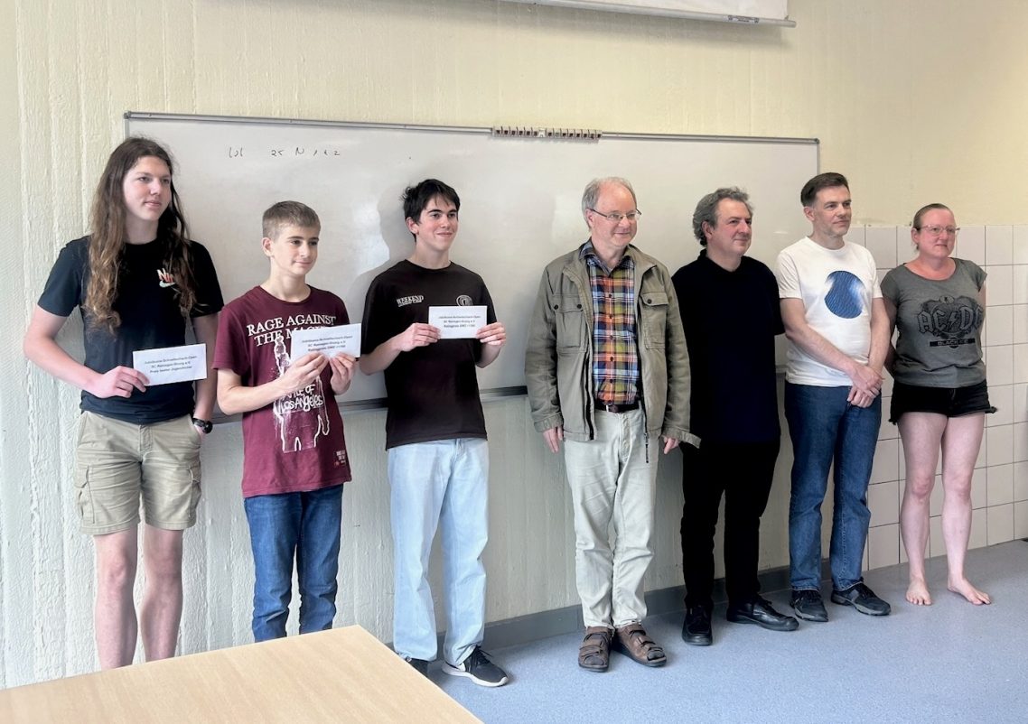 Die Gewinner des Schnellschach-Turniers des Schachclubs Remagen-Sinzig...